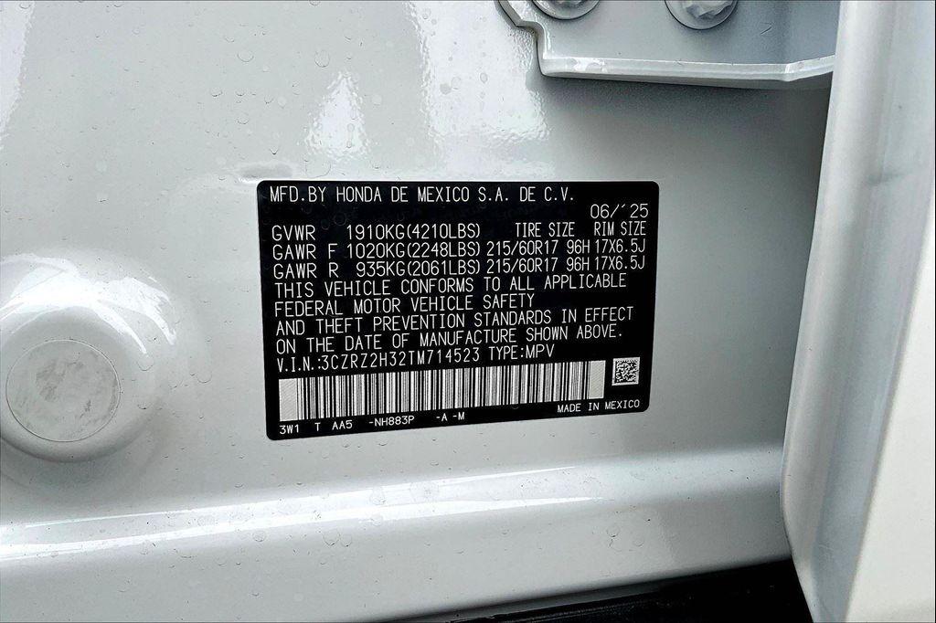 new 2026 Honda HR-V car, priced at $29,550