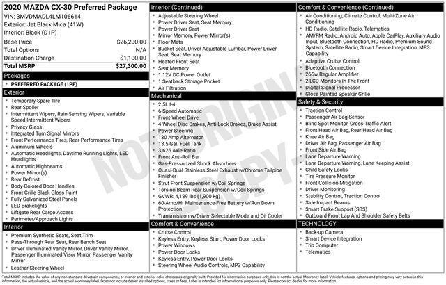 used 2020 Mazda CX-30 car, priced at $15,977