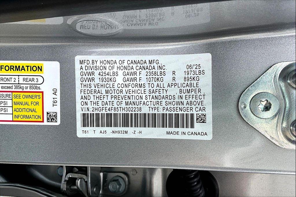 new 2026 Honda Civic Hybrid car, priced at $33,445