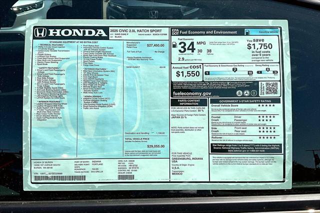 new 2025 Honda Civic car, priced at $27,999