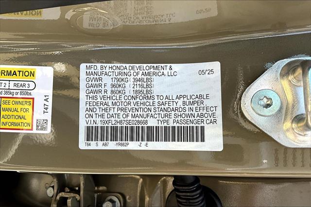 new 2025 Honda Civic car, priced at $27,999