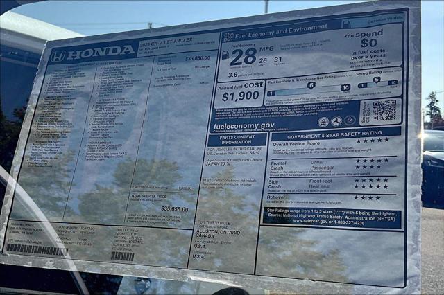 new 2025 Honda CR-V car, priced at $35,655