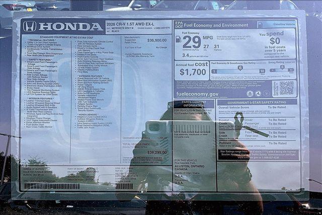 new 2026 Honda CR-V car, priced at $36,997