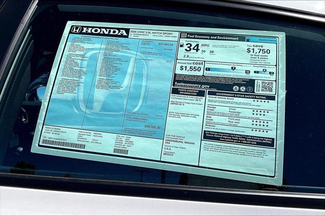 new 2025 Honda Civic car, priced at $27,999
