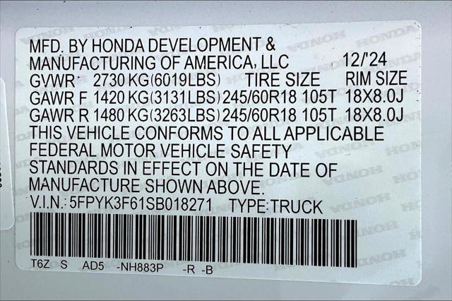 new 2025 Honda Ridgeline car, priced at $47,230