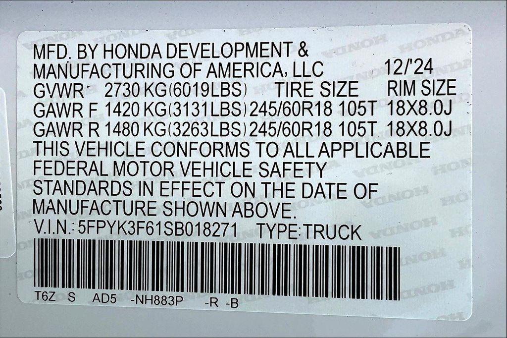 new 2025 Honda Ridgeline car, priced at $41,999