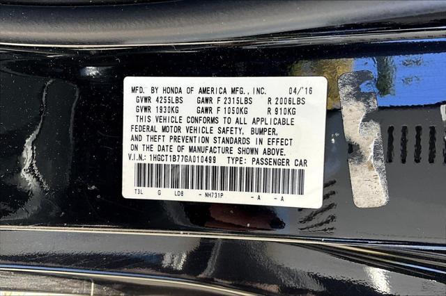 used 2016 Honda Accord car, priced at $13,977