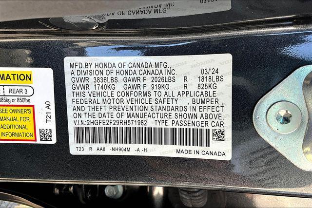 used 2024 Honda Civic car, priced at $24,222
