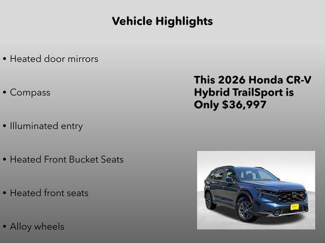 new 2026 Honda CR-V Hybrid car, priced at $36,997