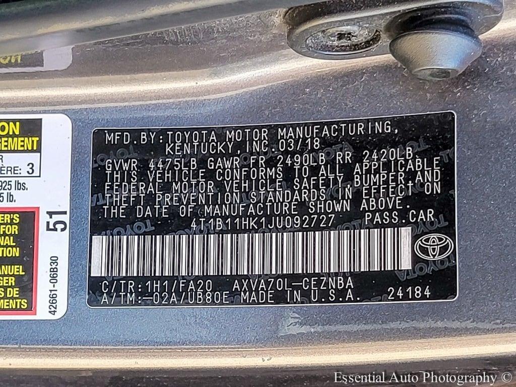 used 2018 Toyota Camry car, priced at $15,000