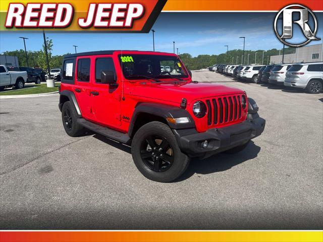 used 2021 Jeep Wrangler Unlimited car, priced at $32,497