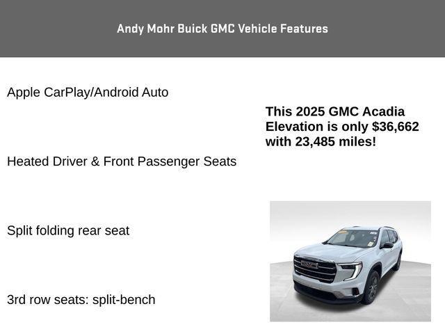 used 2025 GMC Acadia car, priced at $36,500