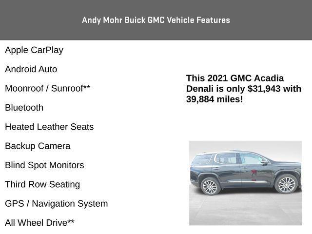used 2021 GMC Acadia car, priced at $31,943