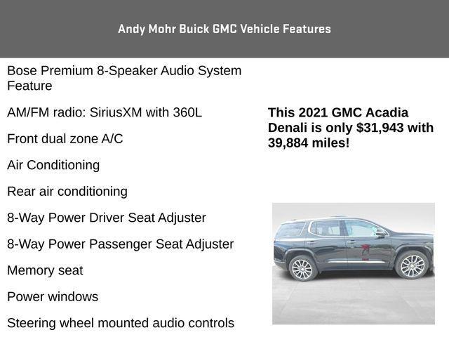 used 2021 GMC Acadia car, priced at $31,943