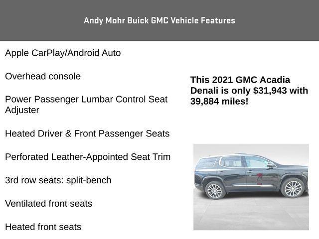 used 2021 GMC Acadia car, priced at $31,943