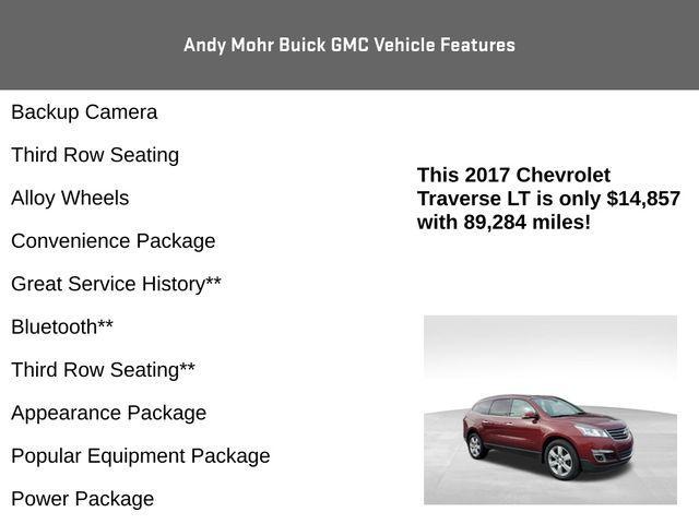 used 2017 Chevrolet Traverse car, priced at $14,857