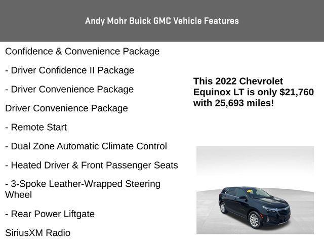 used 2022 Chevrolet Equinox car, priced at $21,760