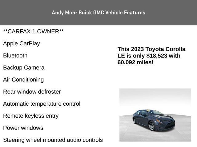 used 2023 Toyota Corolla car, priced at $17,322
