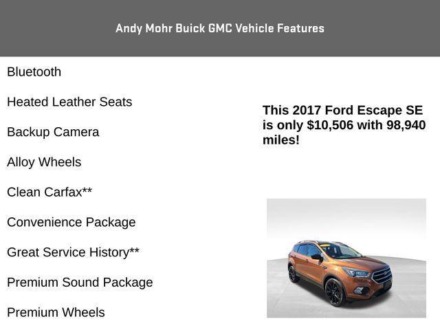 used 2017 Ford Escape car, priced at $10,506