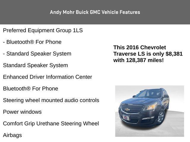 used 2016 Chevrolet Traverse car, priced at $8,381