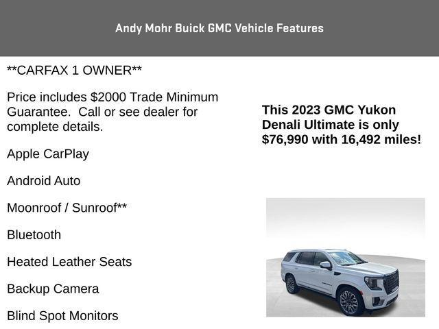 used 2023 GMC Yukon car, priced at $76,990