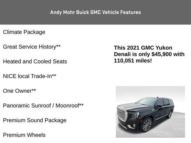 used 2021 GMC Yukon car, priced at $44,185