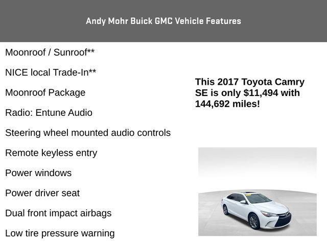 used 2017 Toyota Camry car, priced at $11,494