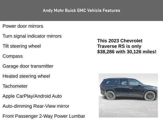 used 2023 Chevrolet Traverse car, priced at $38,286