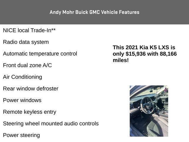 used 2021 Kia K5 car, priced at $15,800