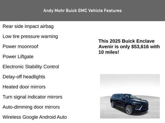 new 2025 Buick Enclave car, priced at $53,616