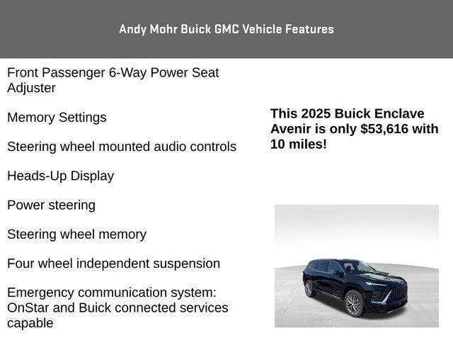 new 2025 Buick Enclave car, priced at $53,616