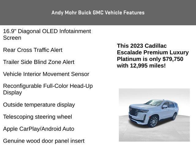 used 2023 Cadillac Escalade car, priced at $79,750