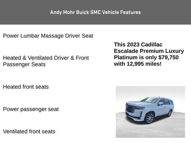 used 2023 Cadillac Escalade car, priced at $79,750