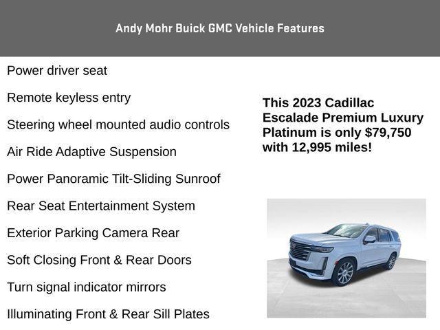 used 2023 Cadillac Escalade car, priced at $79,750