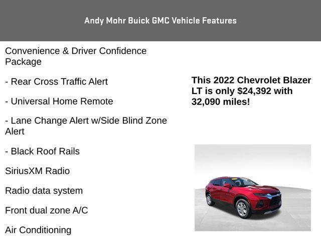 used 2022 Chevrolet Blazer car, priced at $24,392