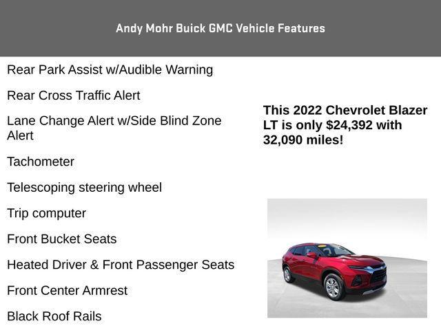 used 2022 Chevrolet Blazer car, priced at $24,392