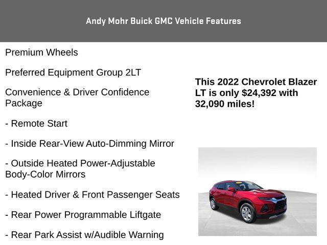 used 2022 Chevrolet Blazer car, priced at $24,392