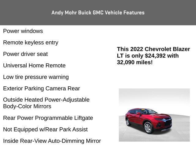 used 2022 Chevrolet Blazer car, priced at $24,392