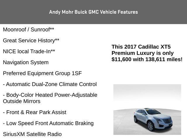used 2017 Cadillac XT5 car, priced at $11,550