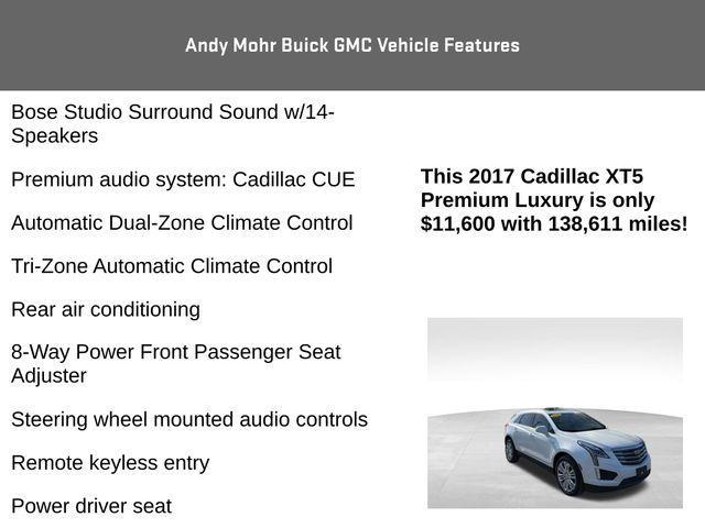 used 2017 Cadillac XT5 car, priced at $11,550