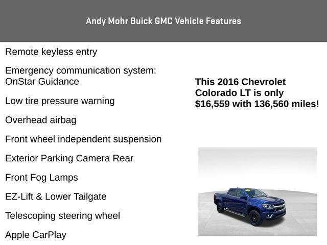 used 2016 Chevrolet Colorado car, priced at $16,559