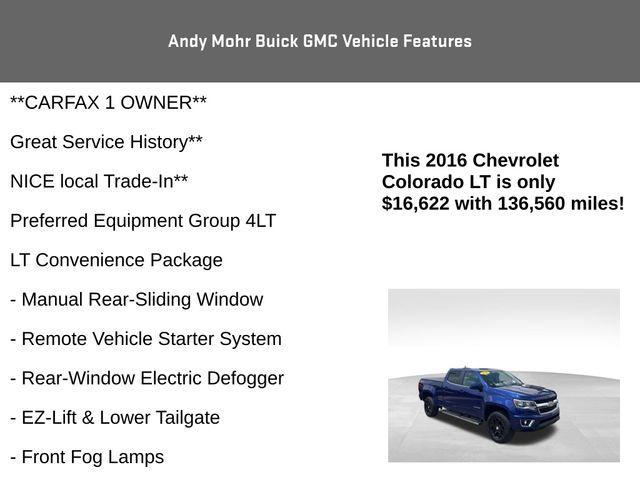 used 2016 Chevrolet Colorado car, priced at $16,559