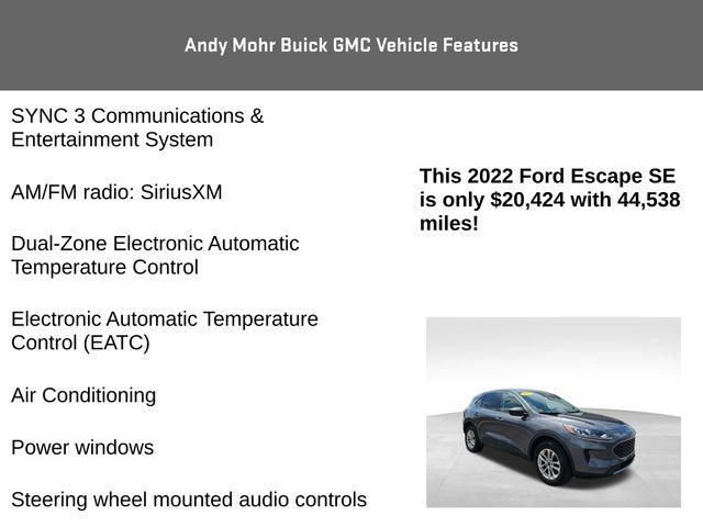 used 2022 Ford Escape car, priced at $20,424