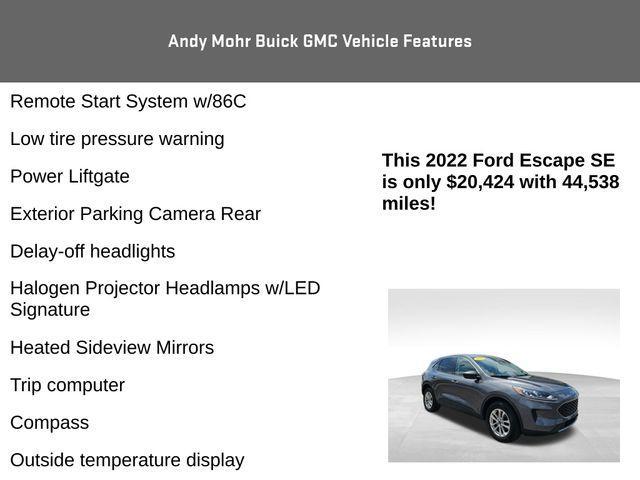 used 2022 Ford Escape car, priced at $20,424