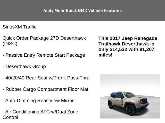 used 2017 Jeep Renegade car, priced at $14,532