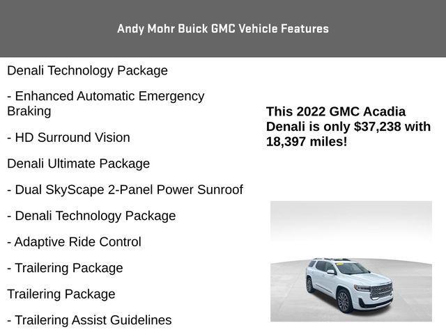 used 2022 GMC Acadia car, priced at $37,238