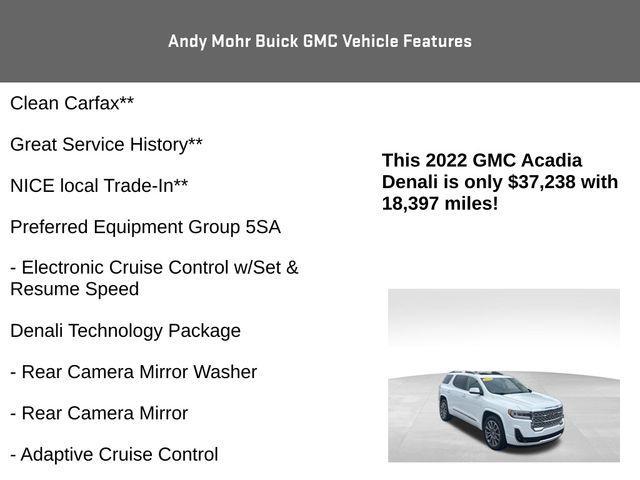 used 2022 GMC Acadia car, priced at $37,238