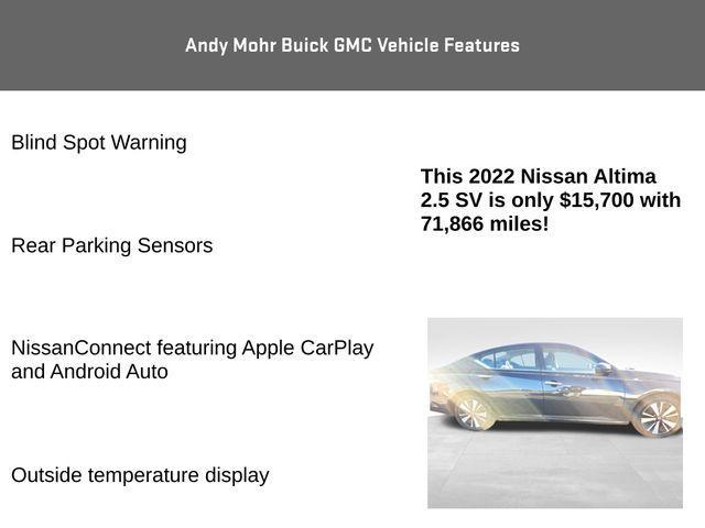 used 2022 Nissan Altima car, priced at $15,700