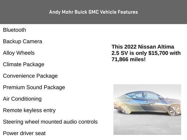 used 2022 Nissan Altima car, priced at $15,700