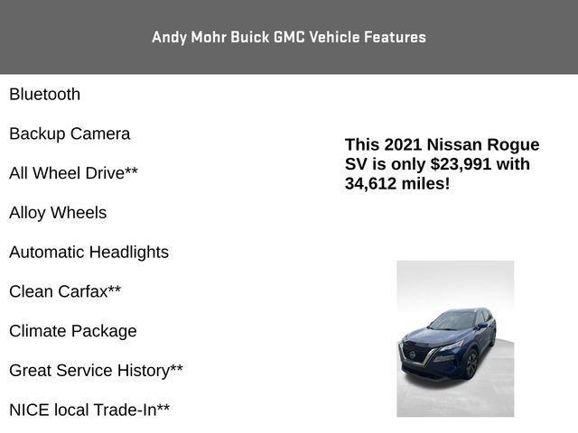 used 2021 Nissan Rogue car, priced at $23,991